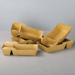 YBLPAK Offre Spéciale Barquettes à Nachos en Carton Kraft à Deux Compartiments, Plateaux Alimentaires Jetables en Papier pour Tacos, Hot-dogs, Snacks, Traiteur, Fêtes, Barbecues et Festivals - Product Image 3