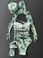 Ensembles de Tenues de Danse Exotique Sexy Imprimé Camouflage pour Spectacle de Club, Scène et Performance – Costumes de Cosplay pour Femmes Strippeuses