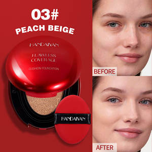 Base de <span class=keywords><strong>Maquillaje</strong></span> <span class=keywords><strong>Ovalada</strong></span> de Cobertura Total en 5 Colores con Borla Suave para <span class=keywords><strong>Mujer</strong></span>, Venta al por Mayor - Product Image 4