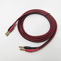 Kabel Speaker Dual Banana Plug Panjang Kustom 1m 2m 5m 10m Kabel Audio HiFi OFC dengan Konektor Berlapis Emas 24K