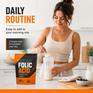 Acide folique en vrac, antioxydant, vitamine B9, poudre instantanée sans gluten, riche en protéines, pour hommes et femmes, vente chaude - Product Image 2