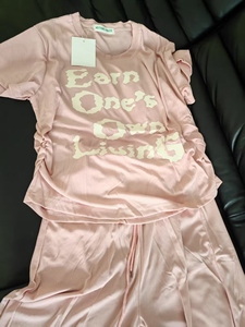 Completo Due Pezzi da <span class=keywords><strong>Donna</strong></span> con T-shirt a Maniche Corte e Pantaloni, Stile Fashion, Casual Estivo - Product Image 6