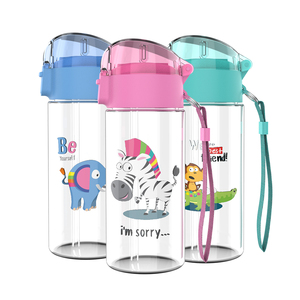Wholesale bpa free clear insulated sport school travel drink plastic cute water bottle for kids children water bottle 2023