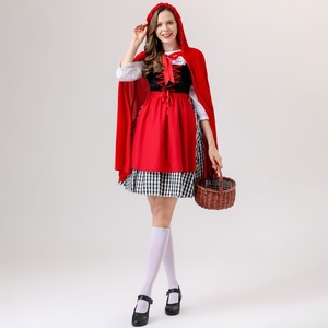 Disfraz de Caperucita Roja para Mujer Adulta, Conjunto de Vestido y Capa, Disfraz de Halloween, Traje para Juego de Roles, Primavera 2025 - Product Image 2