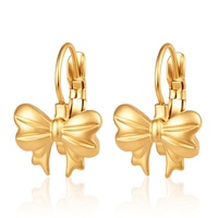 Anting Jepit Wanita Model Bunga Pita Berbahan Stainless Steel Lapis Zirkon 3A, Tanpa Lubang Telinga, Ringan, Pasokan Langsung Lintas Negara