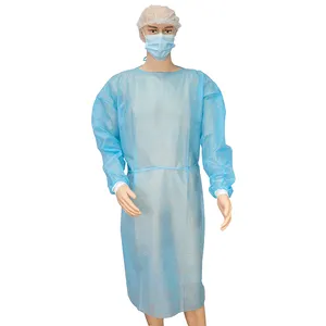 Vestido descartável do isolamento médico do preço barato da fábrica e para visitantes Med/Surgical