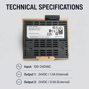 100 ใหม่ต้นฉบับ AS PS02A AS ซีรีส์ PLC โมดูลจ่ายไฟ 100 240VAC อินพุต 24VDC เอาต์พุต - Product Image 2