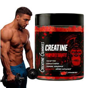 Gomitas <span class=keywords><strong>de</strong></span> Creatina Monohidrato Sin Azúcar, Suplementos Herbales Pre-Entrenamiento para el Crecimiento Muscular, Fuerza y Energía - Product Image 1