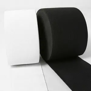 Custom 50 Mm Hoge Kwaliteit Groothandel Elastische Band Witte En Zwarte Kleur Elastische Verschillende Grootte Platte Elastische Koord
