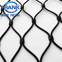 Filet de protection flexible en acier inoxydable noir 304/316, non réfléchissant, ouverture 20~100 mm, pour centres commerciaux/hôtels