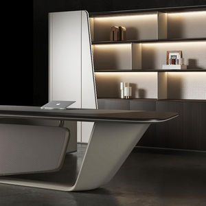 Escritorio Ejecutivo Moderno en Forma de L de Lujo para CEO, Muebles de Oficina Elegantes de Madera para Gerentes y Jefes - Product Image 5