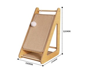 Grattoir vertical moderne en bois MDF et panneau de densité <span class=keywords><strong>pour</strong></span> chat, en gros, avec logo personnalisé, <span class=keywords><strong>meuble</strong></span> <span class=keywords><strong>pour</strong></span> animaux de compagnie en carton - Product Image 6