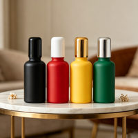 Flacon en verre transparent de 20 ml pour parfums, huiles essentielles, lotions, sérums de soin, avec bouchon à vis en plastique, accessoires pour diffuseur à bâtonnets, scintillant
