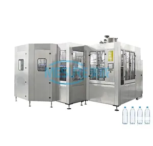 Satılık şişe saf su üretim hattı için enerji tasarrufu 6000bph otomatik su şişeleme dolum makinası