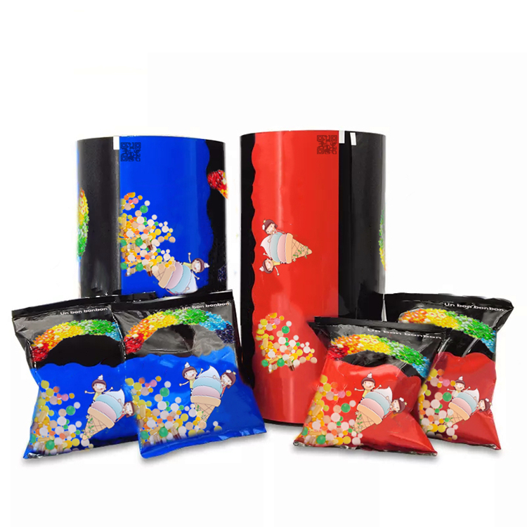 Custom Plastic PE PET Food Grade Packaging UV Label Printed Roll Film for Snack Sachet