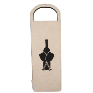 Wholesale Souvenir PU White Leather Fold Portable Bottle Bag Carrier <strong>Winebag</strong> - Product Image 1