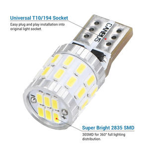 หลอดไฟ LED T10 Canbus W5W รุ่นใหม่ 501 194 168 Luces 3014 30SMD 12-24V สำหรับไฟป้ายทะเบียนรถบรรทุก รถยนต์ สำหรับรถยนต์ Jetta - Product Image 4