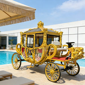 Carruaje de Caballos Iluminado para Navidad, Carruaje de Caballos para Bodas, Carruaje de Caballos Real de Lujo, Carruaje de Caballos de 4 Ruedas en Venta - Product Image 6