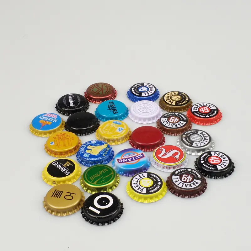 Wholesale custom color size printed logo beer beverage bottle metal 26# beer crown caps