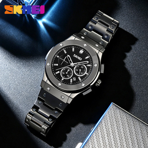 Montre de style business décontracté avec options de bracelet en cuir et en acier. Cadeau idéal pour les hommes, à porter au quotidien, qualité fiable. - Product Image 2