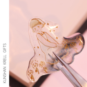 Tùy Chỉnh Tay Tài Khoản In Vòng Trong Suốt Rose Gold Sticker Logo Nhãn Tự Dính PP Rose Gold Foil Sticker - Product Image 3