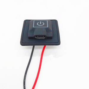 Cucire l'interruttore di controllo della temperatura dell'interfaccia USB di tipo <span class=keywords><strong>C</strong></span> impermeabile in Silicone a 3 livelli per panno riscaldante - Product Image 1