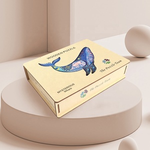 <span class=keywords><strong>Puzzle</strong></span> 3D en <span class=keywords><strong>bois</strong></span> de baleine bleue de forme unique pour adultes et enfants, jeu familial, jouet de développement de mise au point - Product Image 6