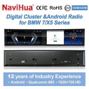 Autoradio Android Linux multimédia Navihua 32 pouces avec écran LCD, lecteur DVD et Carplay pour BMW Série 7 F01 F02/X5 F15 - Product Image 1