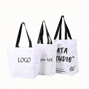 Nouveaux sacs de courses en plastique tissé personnalisés, imperméables, en polypropylène laminé, sacs fourre-tout réutilisables pliables avec logos pour usage commercial - Product Image 4