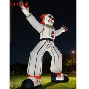 Clown gonflable de 5 m de haut avec éclairage, modèle de clown gonflable de <span class=keywords><strong>cirque</strong></span> personnalisé pour Halloween - Product Image 2