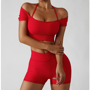 JoyYoung 1-Piece Yoga <strong>Workout</strong> <strong>Jacket</strong> &amp; Leggings Set Eco-Friendly Nylon/Cotton Reversible Breathable Racerback High-Waisted - Product Image 4