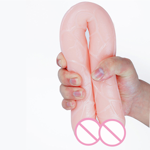 Mainan Seks Wanita Dildo Dua Sisi <span class=keywords><strong>Penis</strong></span> Realistis Masturbasi Orgasme Wanita <span class=keywords><strong>Vibrator</strong></span> Mainan Seks Produk Seks Wanita - Product Image 1