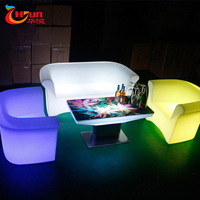 Meubles lumineux à LED pour fête en plein air Événement illuminé Boîte de nuit Salon Barre lumineuse à LED Meubles Chaises Tables Ensemble canapé