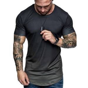 Camiseta muscular de gimnasio para hombre, camisetas de manga corta, blusa de entrenamiento informal, camisetas con estampado personalizado por sublimación - Product Image 6
