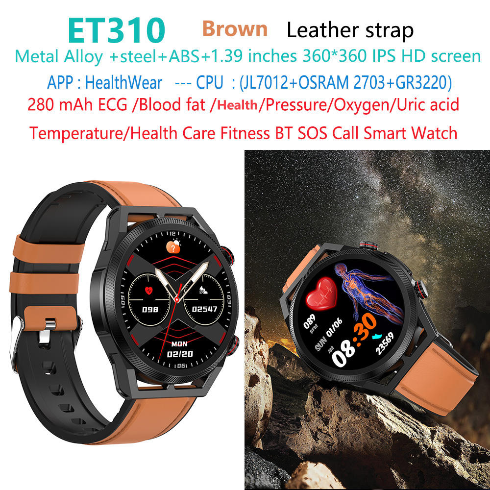 ET310-blood-fat-uric-acid-health-meter-smart-watch brun