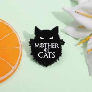 Kediler anne emaye pimleri siyah kedi broşlar özel yaka rozetleri komik stokta hayvan figürlü mücevherat hediye toptan - Product Image 2