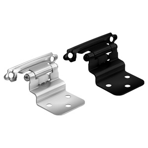 Furniture <b>Hinge</b> Steel 1mm Thick Black Nickel Plated Soft Closing Cabinet Door American Style Full Surface - Product Image 2