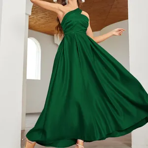 HSD HSD Một Vai Thanh Lịch Giản Dị Thanh Lịch Sexy Phụ Nữ Ladies Cộng Với Kích Thước Maxi Evening Dresses