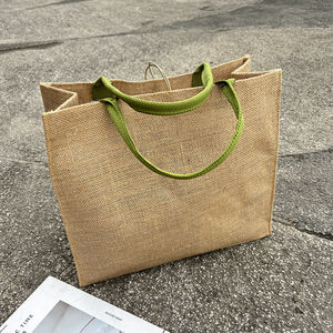 Bolsa de transporte de yute grande de calidad superior para hombres y mujeres, yute de <span class=keywords><strong>codicia</strong></span> de alimentos de alta calidad con <span class=keywords><strong>precio</strong></span> comparativo con botón - Product Image 2