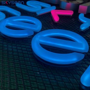 SKYSEEN Custom Company Logo 3D LED Signes Lettres en acrylique sablé au néon avec coins arrondis Effet lumineux durable MOQ1 - Product Image 2