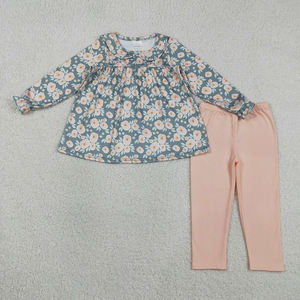 Túnica con Estampado Floral de Moda para Niñas, Ropa Infantil al por Mayor, Nueva Moda Festiva, Spandex Suave/Algodón Orgánico - Product Image 1