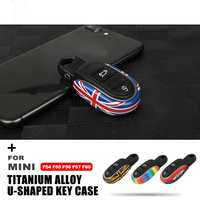 Coque de Clé de Voiture en Métal pour Mini Cooper S F54 F55 F56 F6, Protection et Décoration de Style Automobile