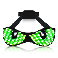Lunettes LED RGB Light Up Lunettes Glow In The Dark Party Light APP Lunettes programmables Neon Party Sunglasses Kids/Adults Party