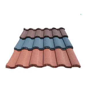 Lembar atap logam berlapis batu tahan air dekoratif harga rendah