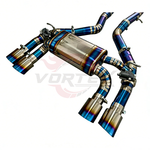Sistema de Escape Catback Vortex Blue Titanium para BMW M3 M4 F80 F82 S55 3.0T 2014-2018 con Sistema Valvetronic y Cuatro Salidas de Escape Quemadas - Product Image 2
