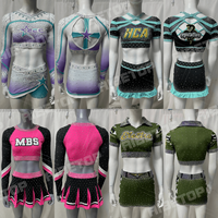 Vente flash : uniforme de pom-pom girl pour femmes, débardeur à manches longues, matière en spandex et polyester, design personnalisé gratuit
