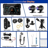 GPS moto 7 pouces, navigation sans fil, CarPlay, Android Auto, étanche IP67, TPMS, télécommande BT, fixation antivol à dégagement rapide