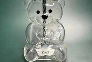 艾可依厂家直销高品质550毫升熊形硼硅奶杯/咖啡/其他饮料食品级 - Product Image 2