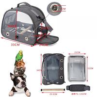 Cage de voyage respirante et confortable pour petits animaux de compagnie, sac à dos pliable et portable pour oiseaux, en tissu Oxford avec fermeture éclair