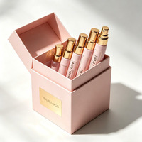 Boîte d'emballage de luxe pour échantillons de parfum en gros, coffrets cadeaux rigides pour parfums, boîte d'emballage pour ensemble de parfums à l'encre de soja, vente chaude